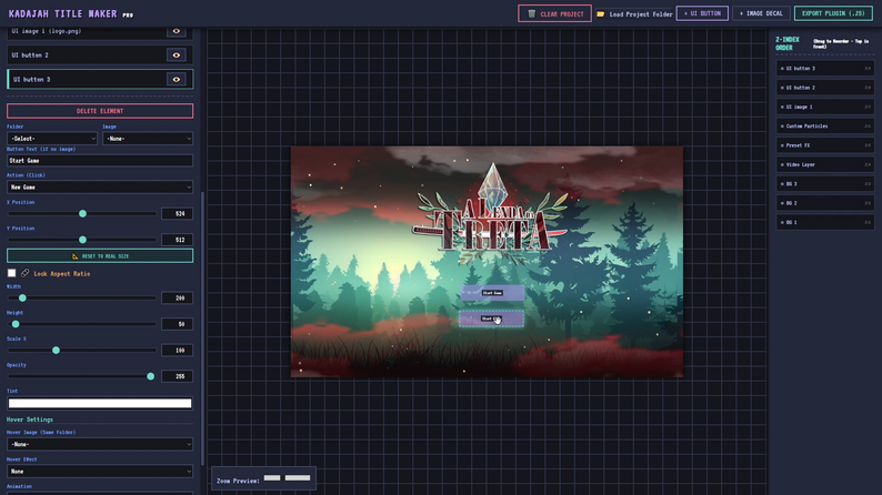 Generic Rpg Screen Kadajah's Title Screen Maker for RPG Maker MZ by Kadajah