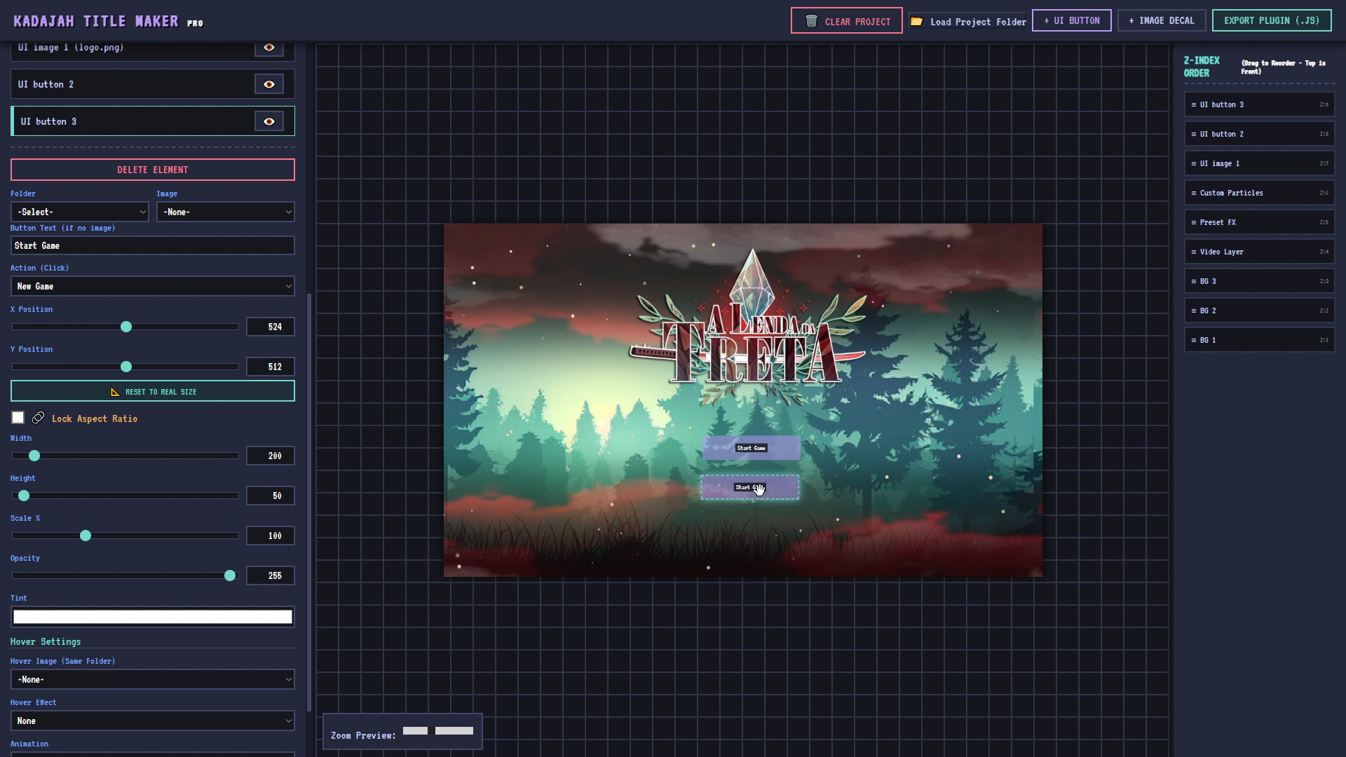 Kadajah's Title Screen Maker for RPG Maker MZ by Kadajah