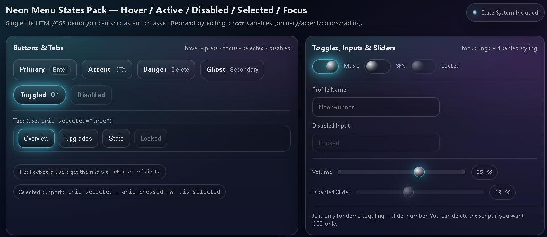 Html5 Command Control Template HTML5 Controls Kit – Sliders, Buttons & Toggles (6-in-1) by Template ...