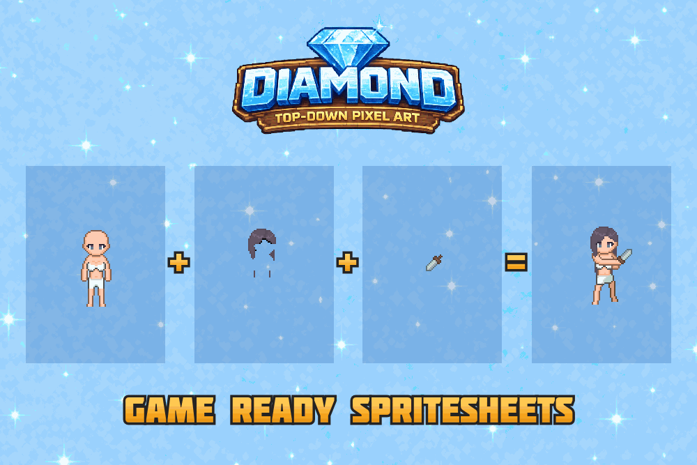 Diamond - Top Down Pixel Art Pack by Dotmancer