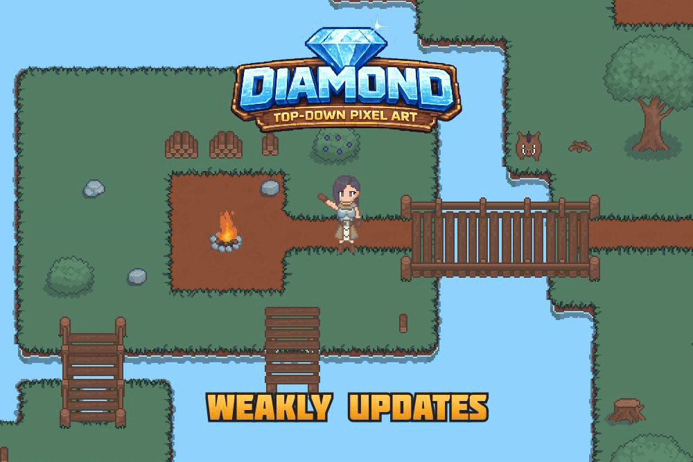 First Version is LIVE! - Diamond - Top Down Pixel Art Pack by Dotmancer