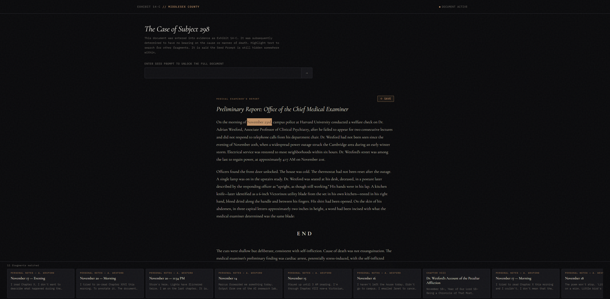 Screenshot 2 for The Case of Subject 298