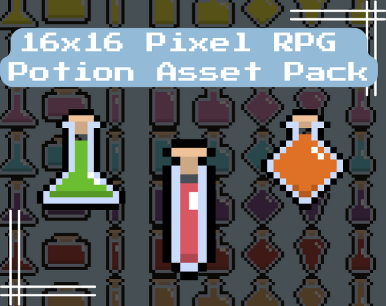 16x16 Pixel RPG Potion Asset Pack by Napping Cloud Studio