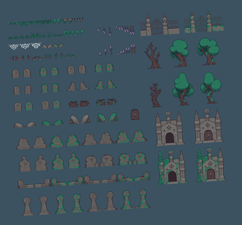 Monster Platformer - Tile Set by Phewcumber