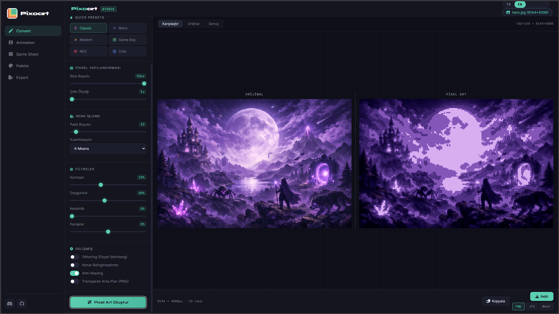 Game Dev Tool — Pixel Art Converter & Pixoart Studio by JaspersArt