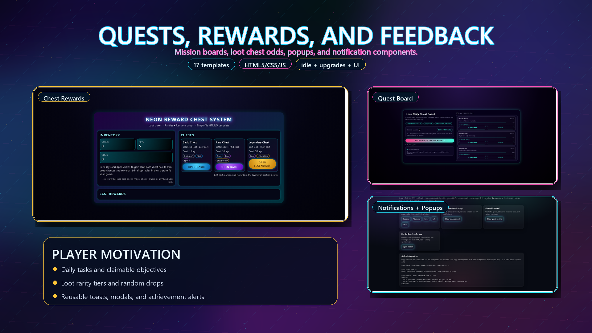 HTML5 Skill Tree Kit – Complete Progression System (17-in-1) by ...