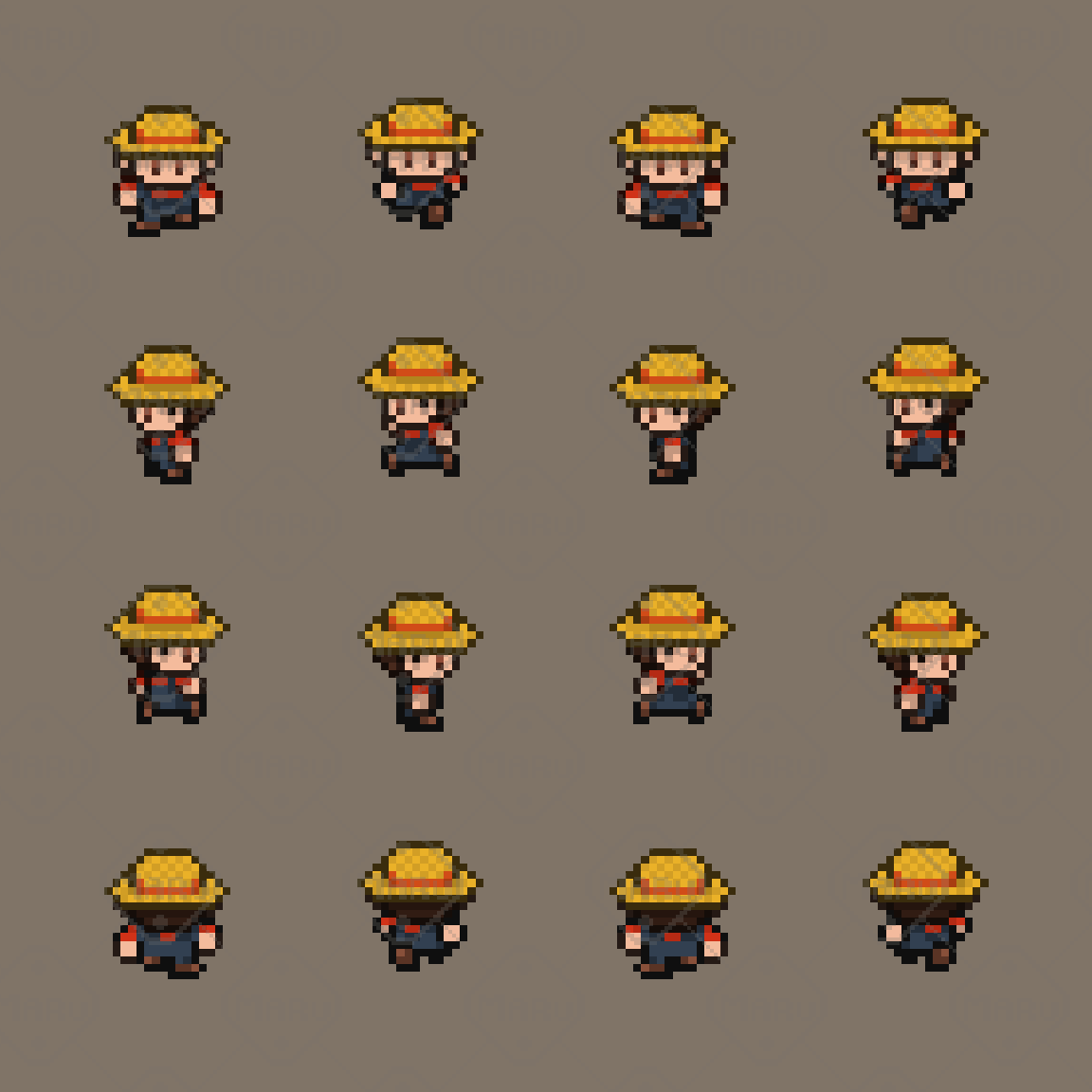 New Release: Farm Characters Pack (16×16 Pixel Art) - Farm Characters ...