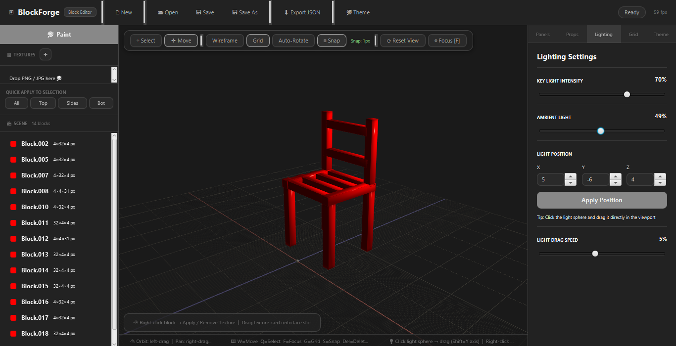 BlockForge – Voxel & Minecraft Model Editor ⭐ by The7Penguin