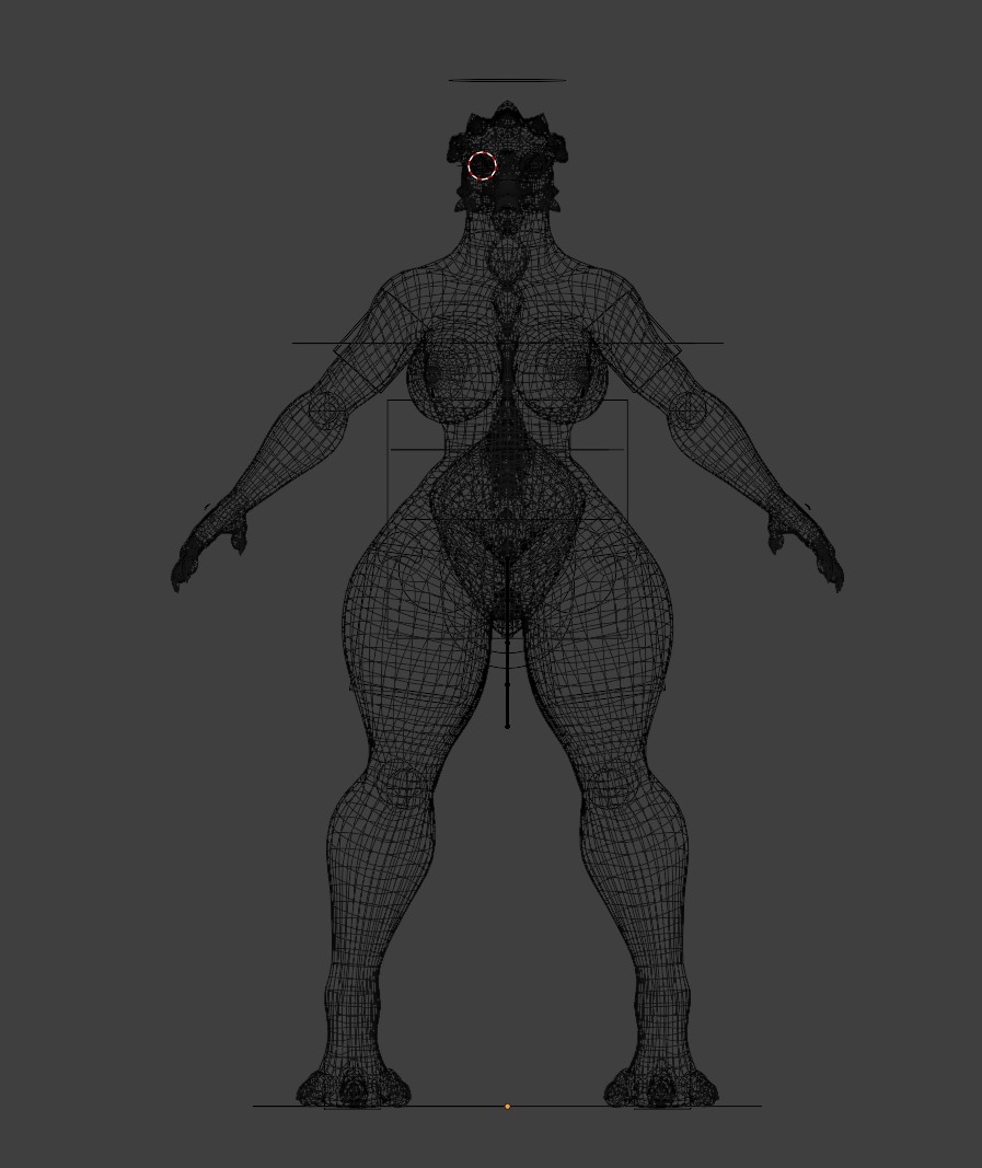 Screenshot 8 for Female Saurus Model for Blender and VRC/Quest