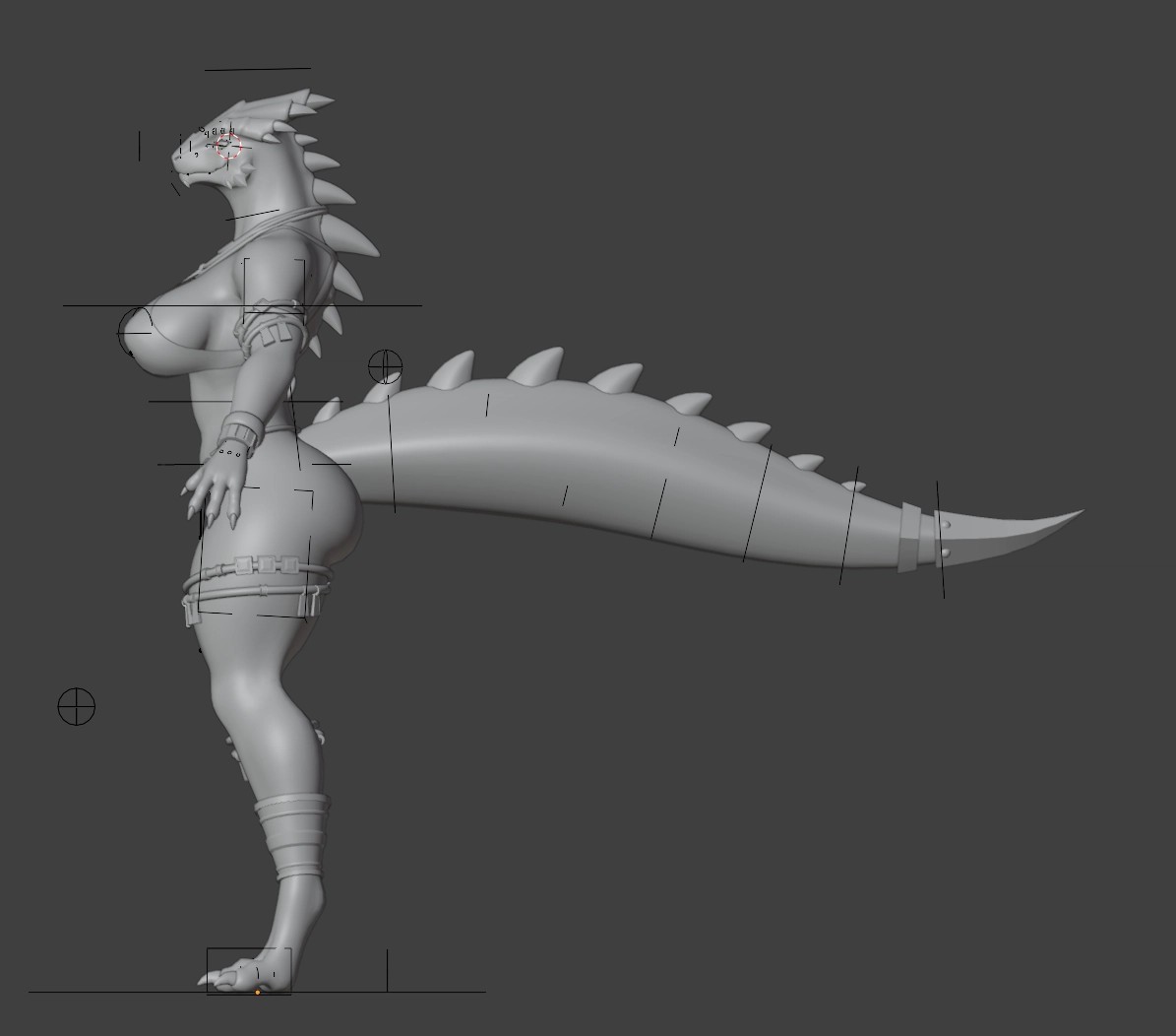 Screenshot 10 for Female Saurus Model for Blender and VRC/Quest