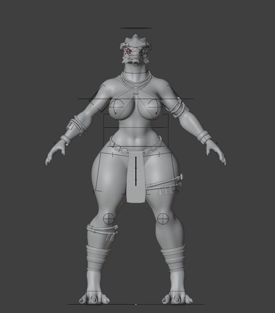 Screenshot 9 for Female Saurus Model for Blender and VRC/Quest