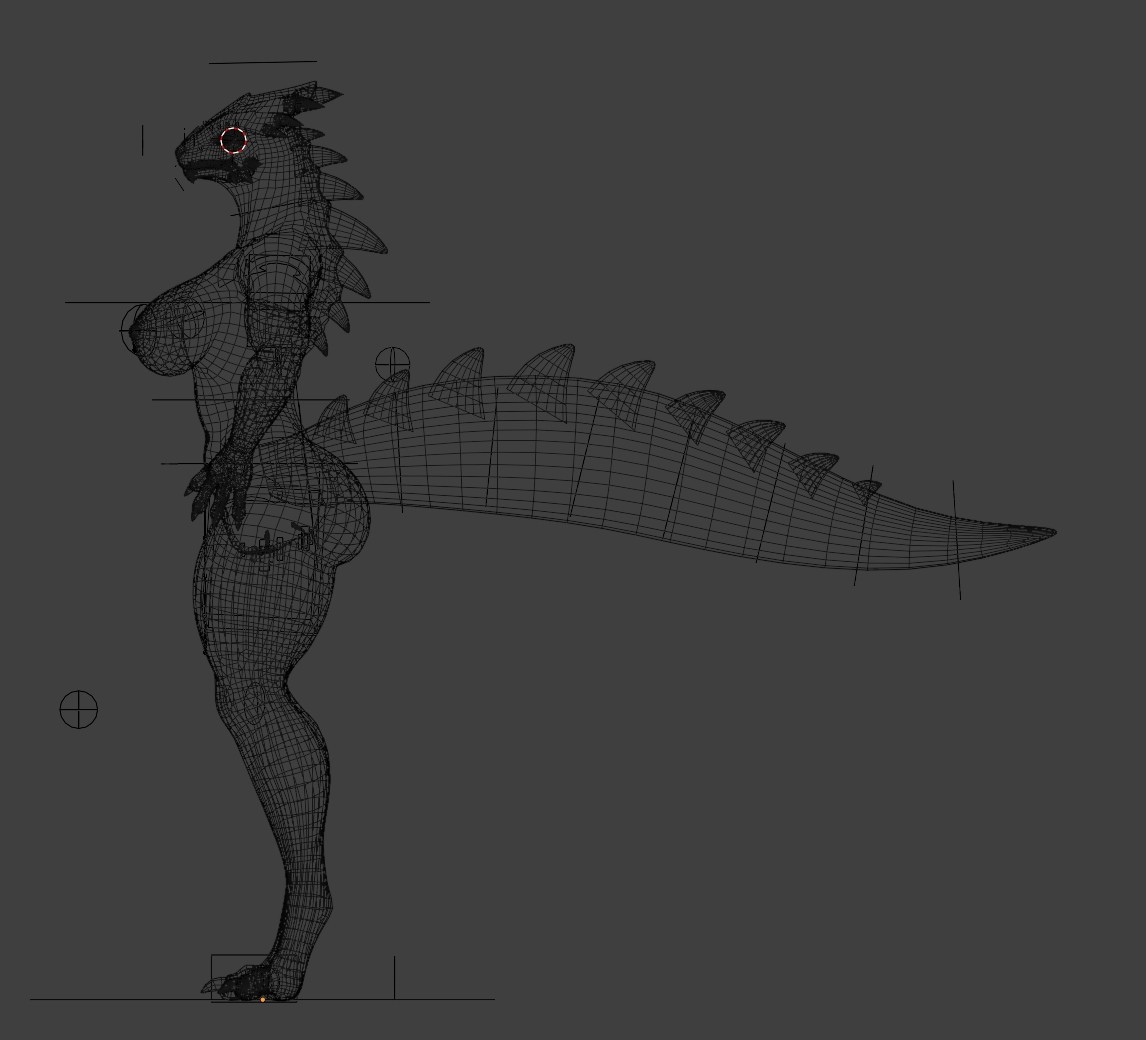 Screenshot 11 for Female Saurus Model for Blender and VRC/Quest