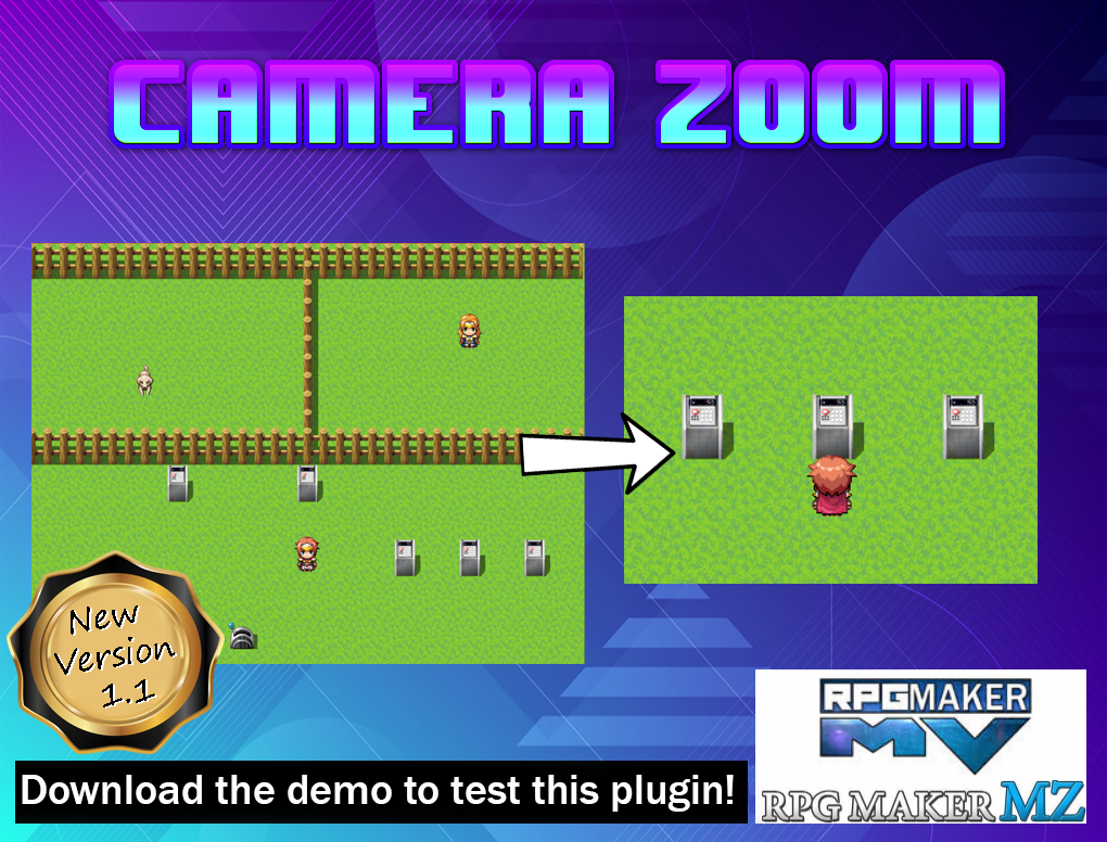 Camera Zoom Plugin RPG Maker MV-MZ by EroiK StyLeR