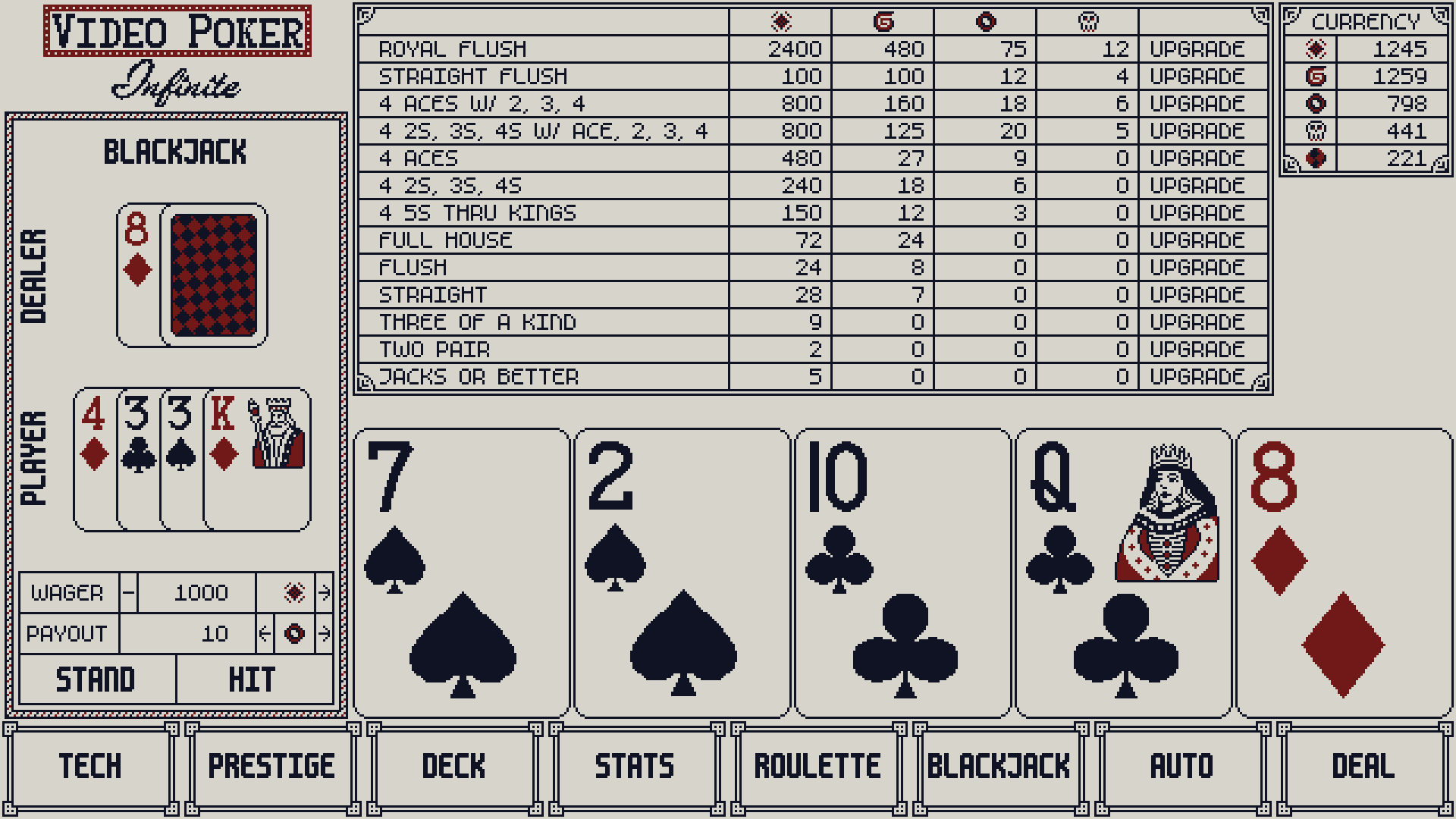 Screenshot 3 for Video Poker Infinite Demo