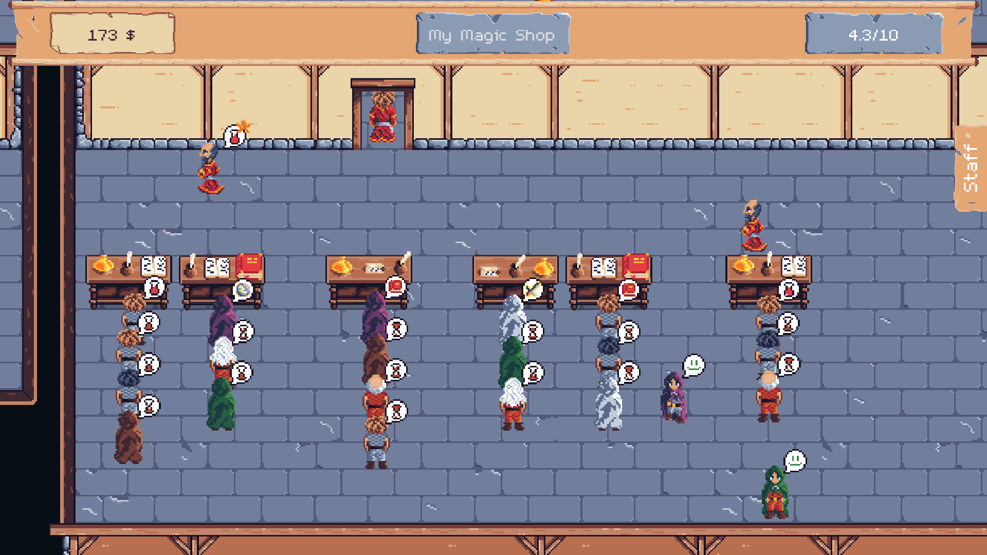 Screenshot 4 for Runes & Revenue - Cozy Pixel Magic Shop Demo (Free)