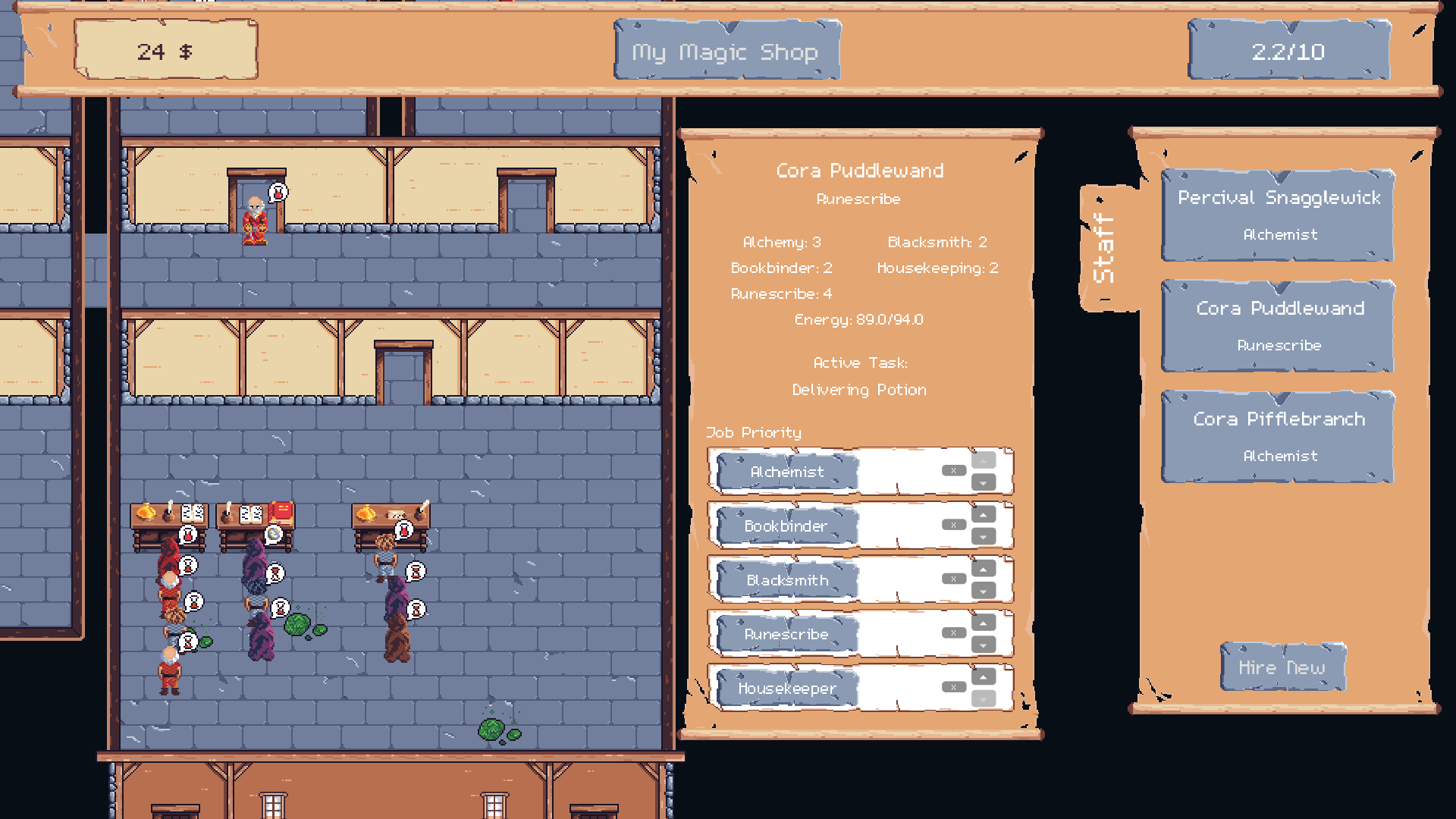 Screenshot 5 for Runes & Revenue - Cozy Pixel Magic Shop Demo (Free)