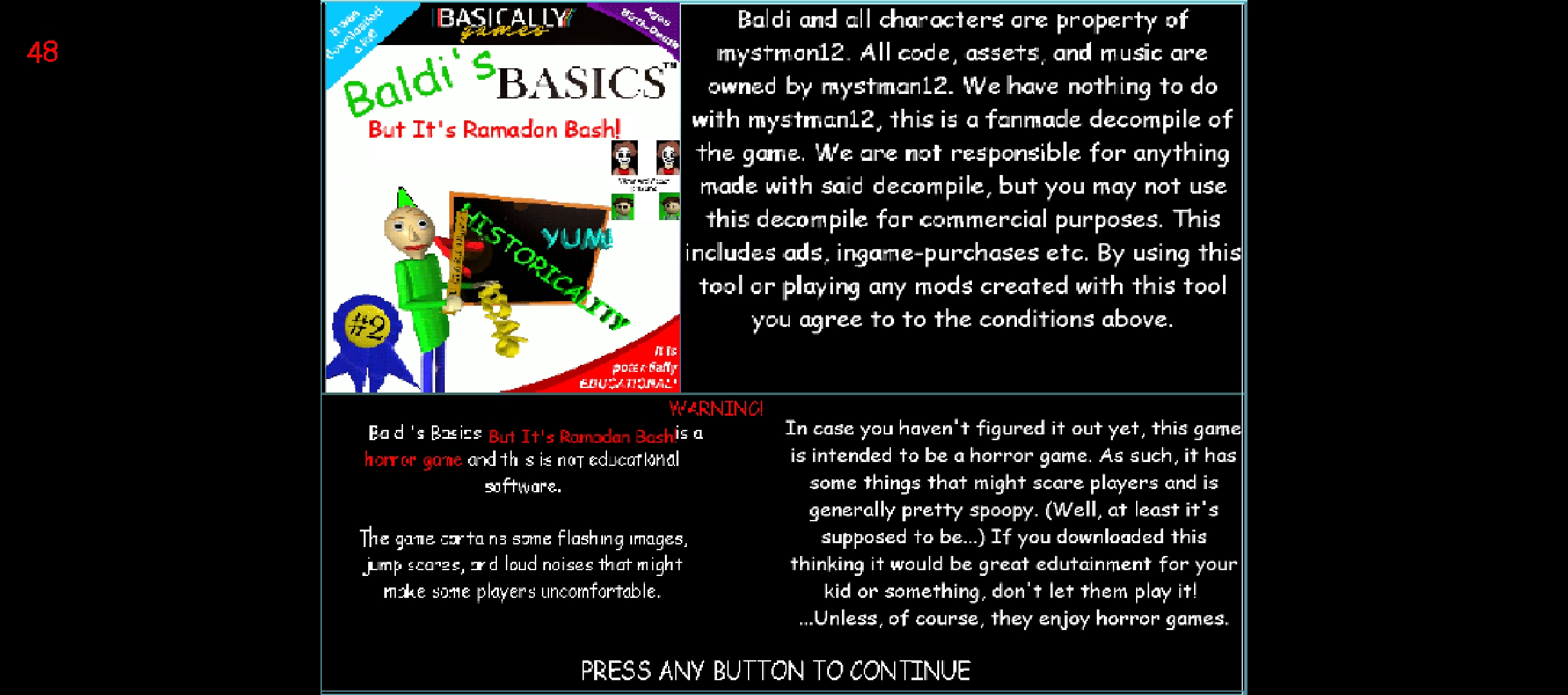 Baldi's basics But Its Ramadhan Bash by Volt Studio