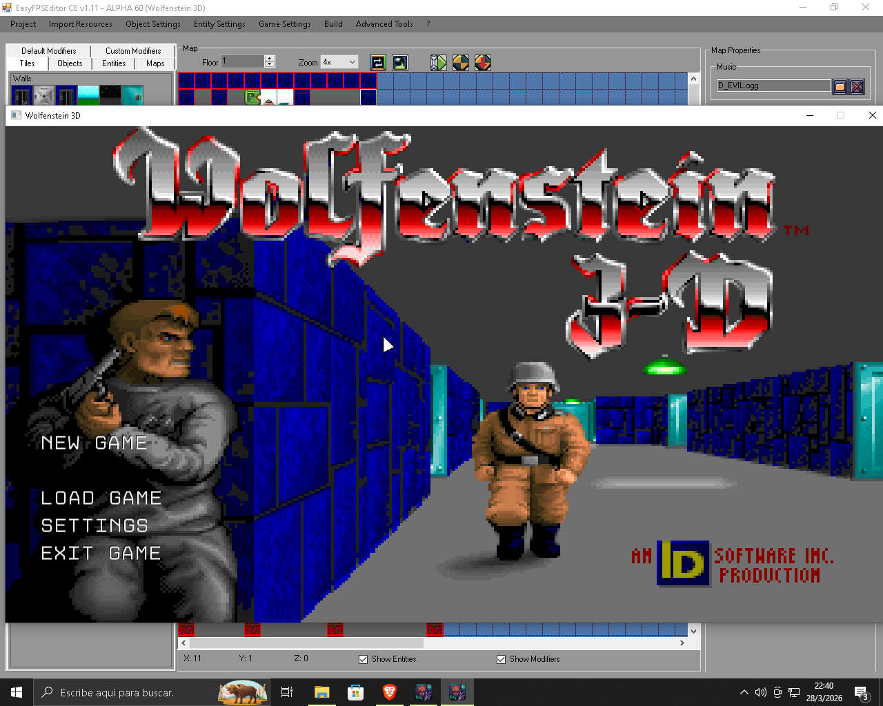 Wolfenstein 3D on Easy Fps Editor by Fenix361