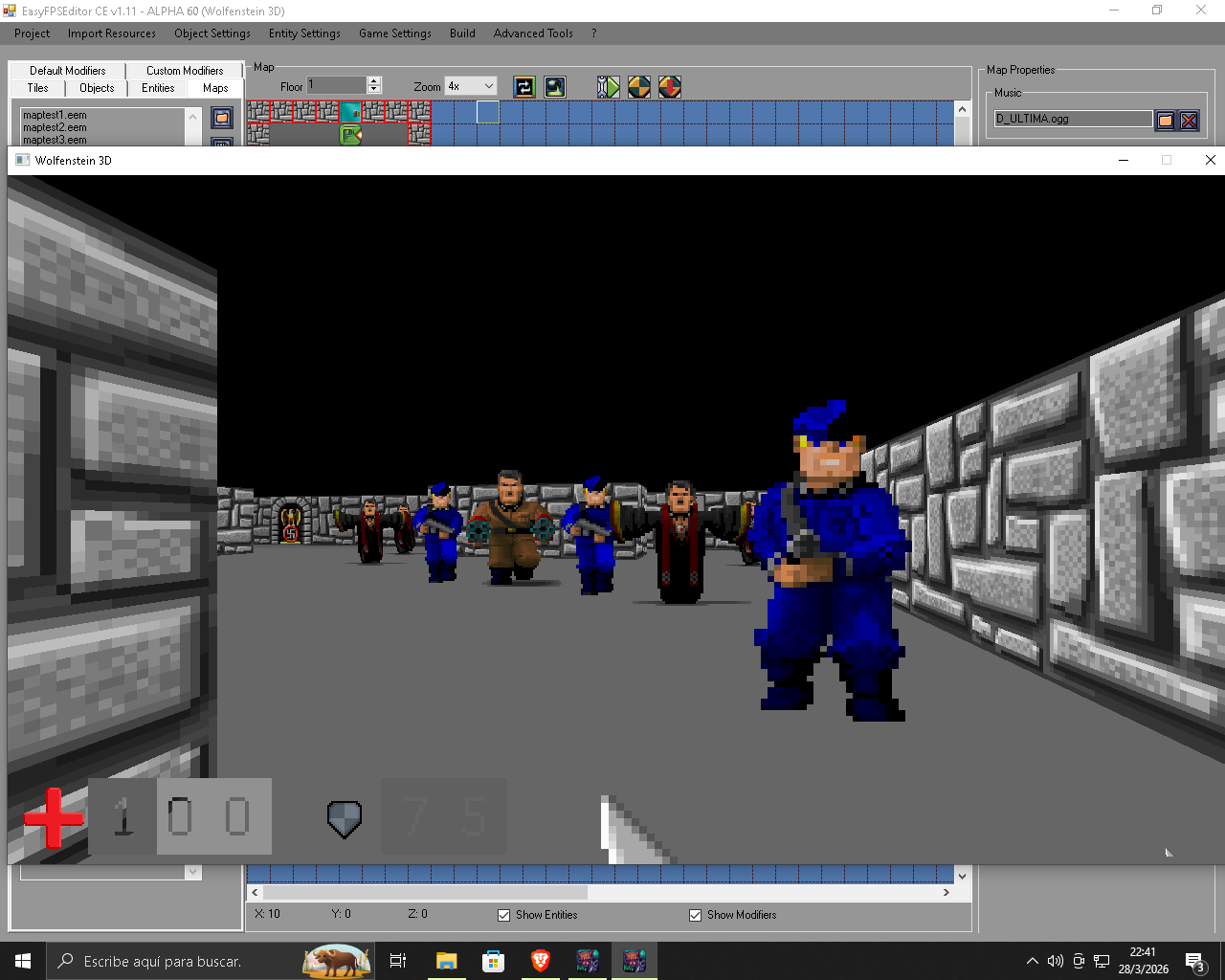 Wolfenstein 3D on Easy Fps Editor by Fenix361