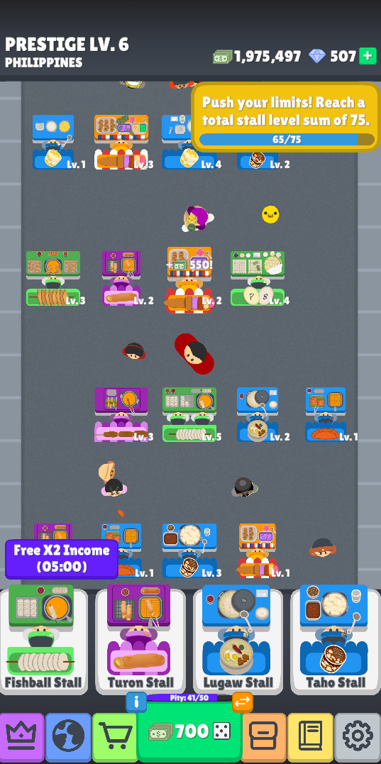 Screenshot 2 for Street Food Merge Tycoon