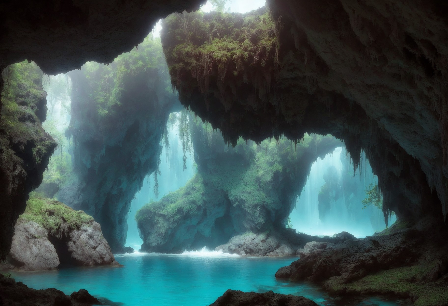 Grotto Background Free Hidden Grotto Cave Backgrounds (VN-Friendly, Character Ready) by ...