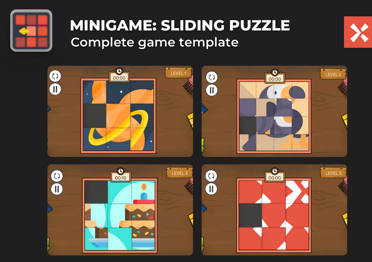 Sliding Puzzle Game Template - Unity Source Code by Premium Developer