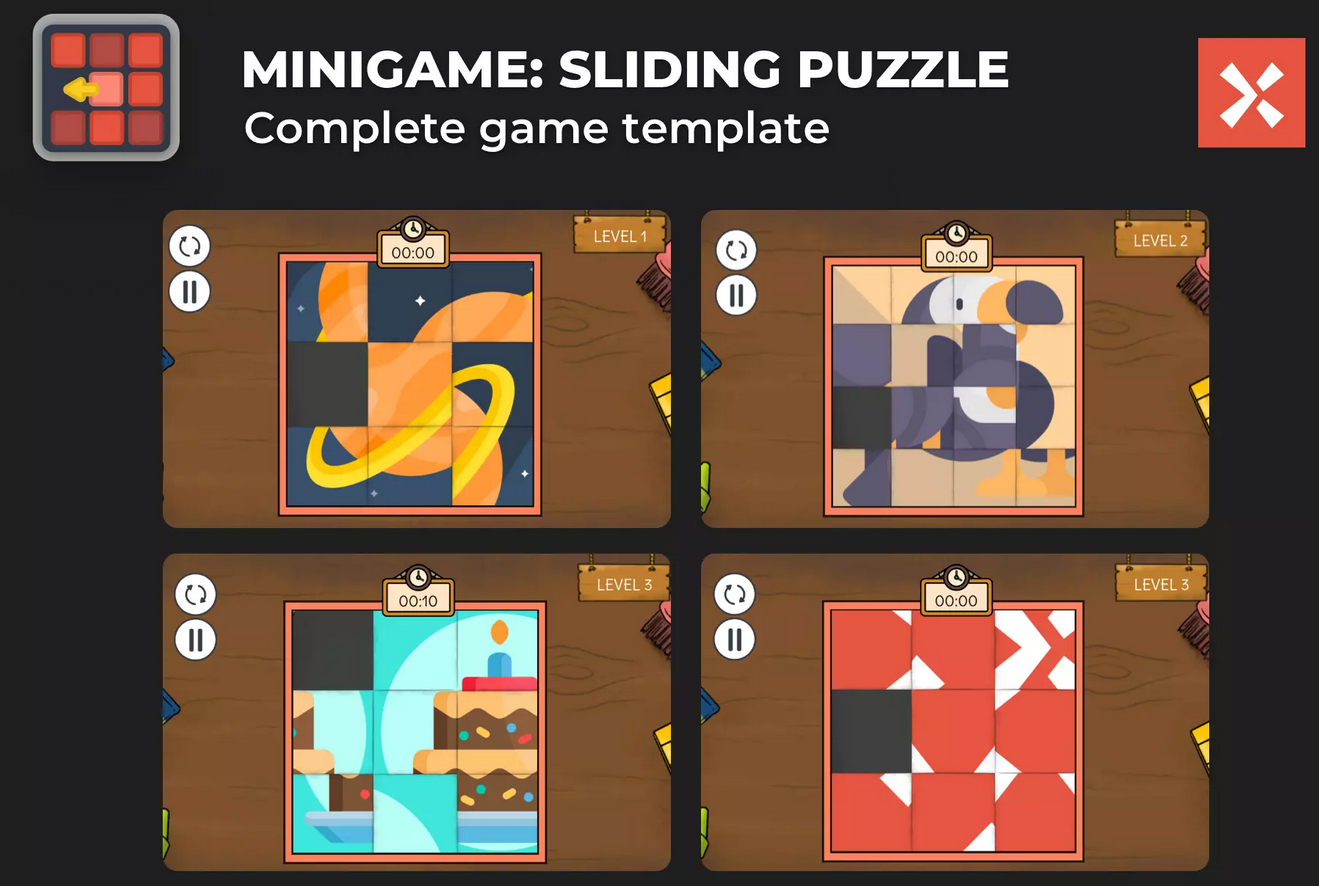 Sliding Puzzle Game Template - Unity Source Code by Premium Developer