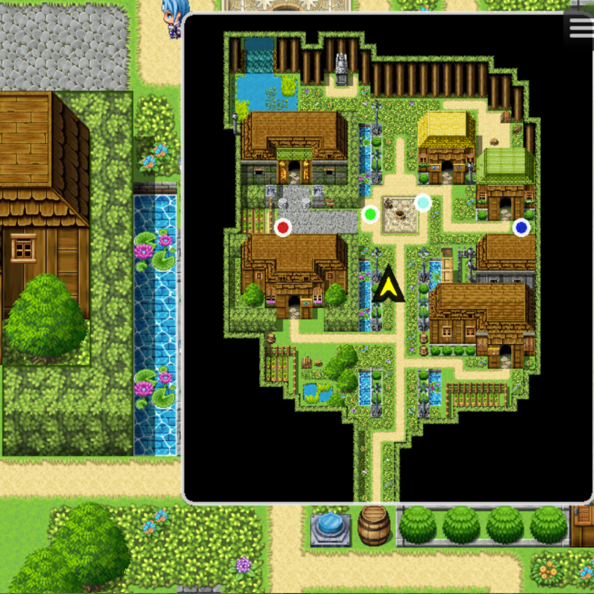 RPG Maker MZ Plugin - Map Radar - Full Map GPS Minimap by CFpandaRPG
