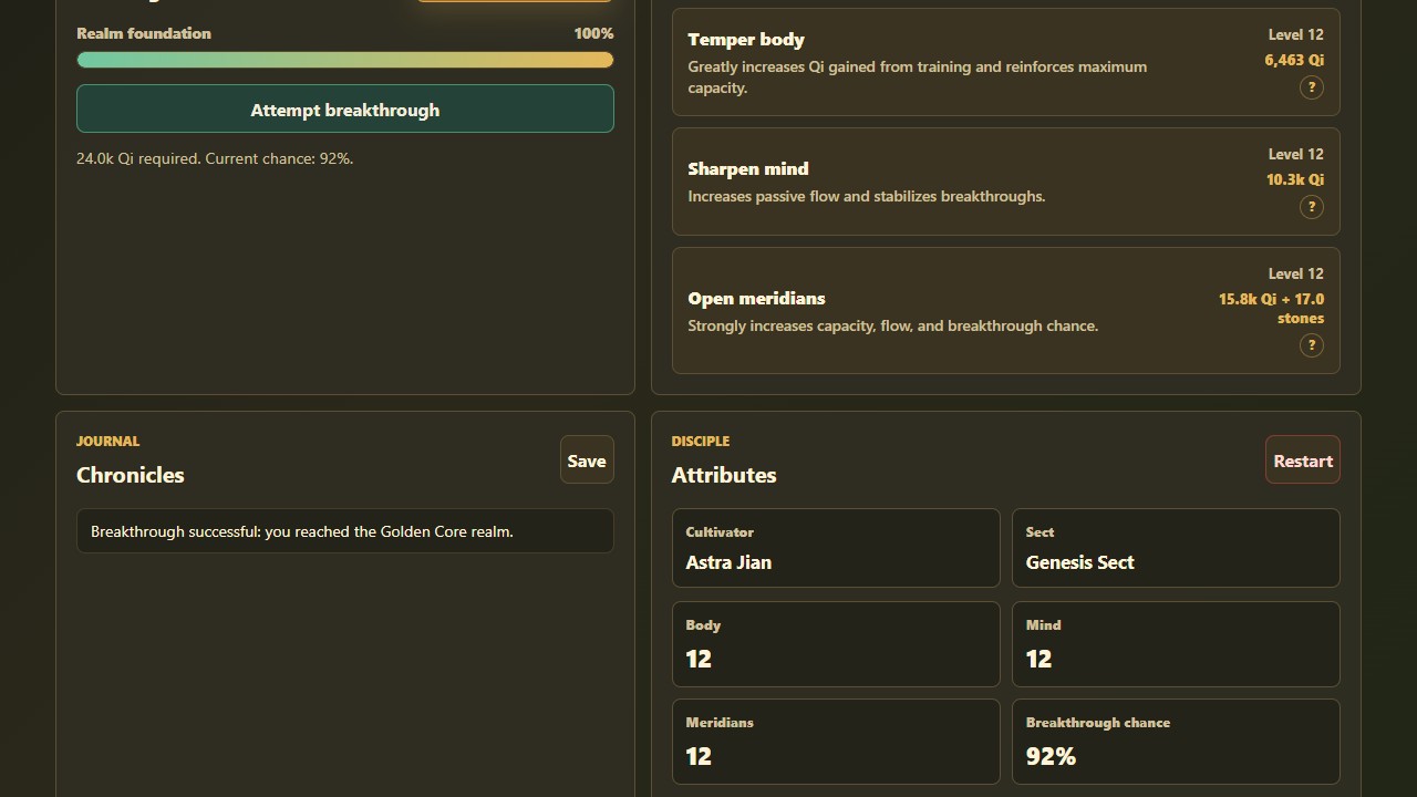 Screenshot 3 for Cultivation Genesis