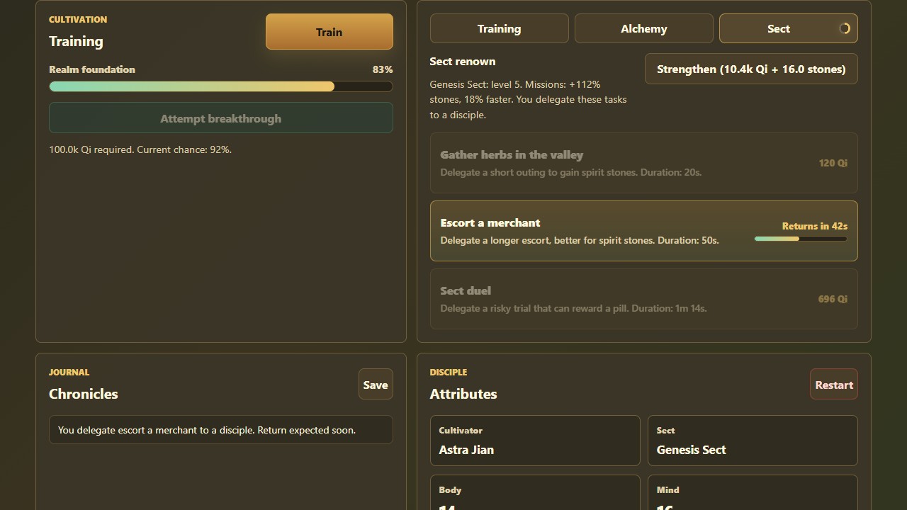 Screenshot 5 for Cultivation Genesis