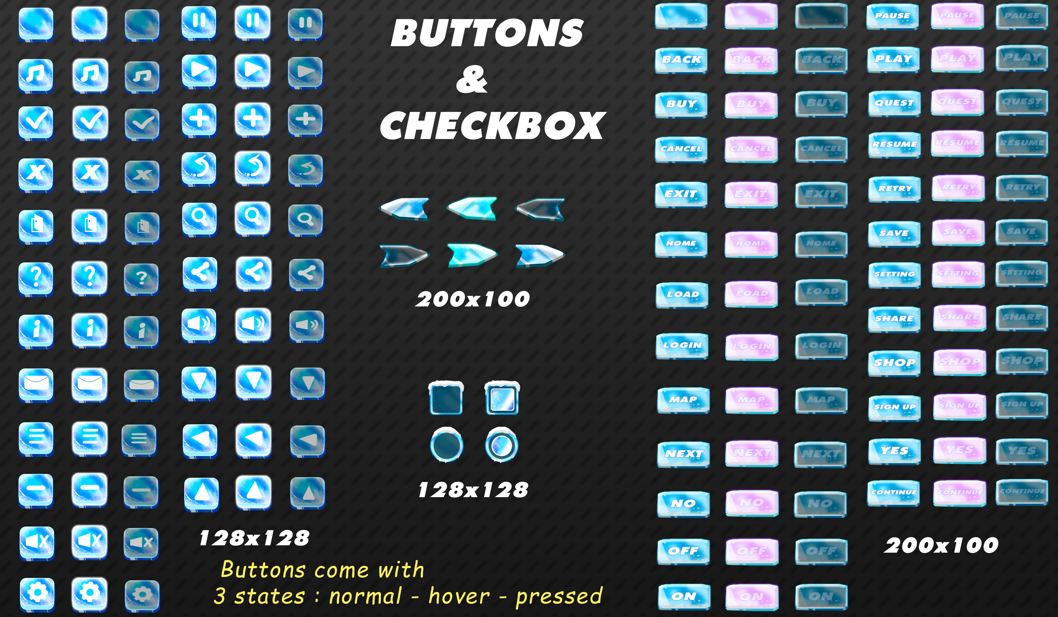 Icy UI Asset Pack by lotus_garden