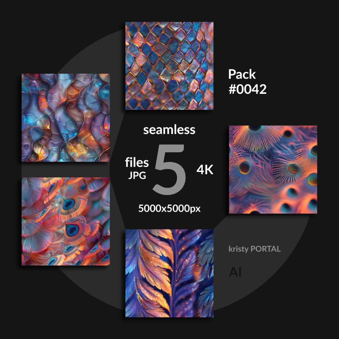 Pack #0042 - 5 Seamless Textures 4K ($5) by kristy PORTAL