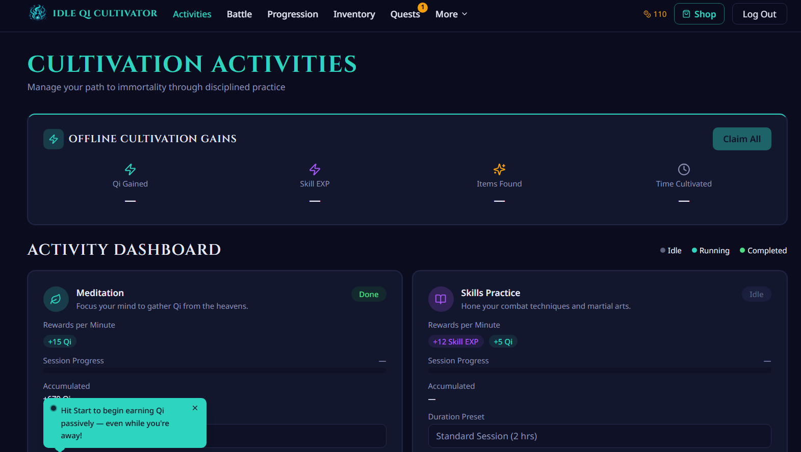 Screenshot 4 for Idle Qi Cultivation