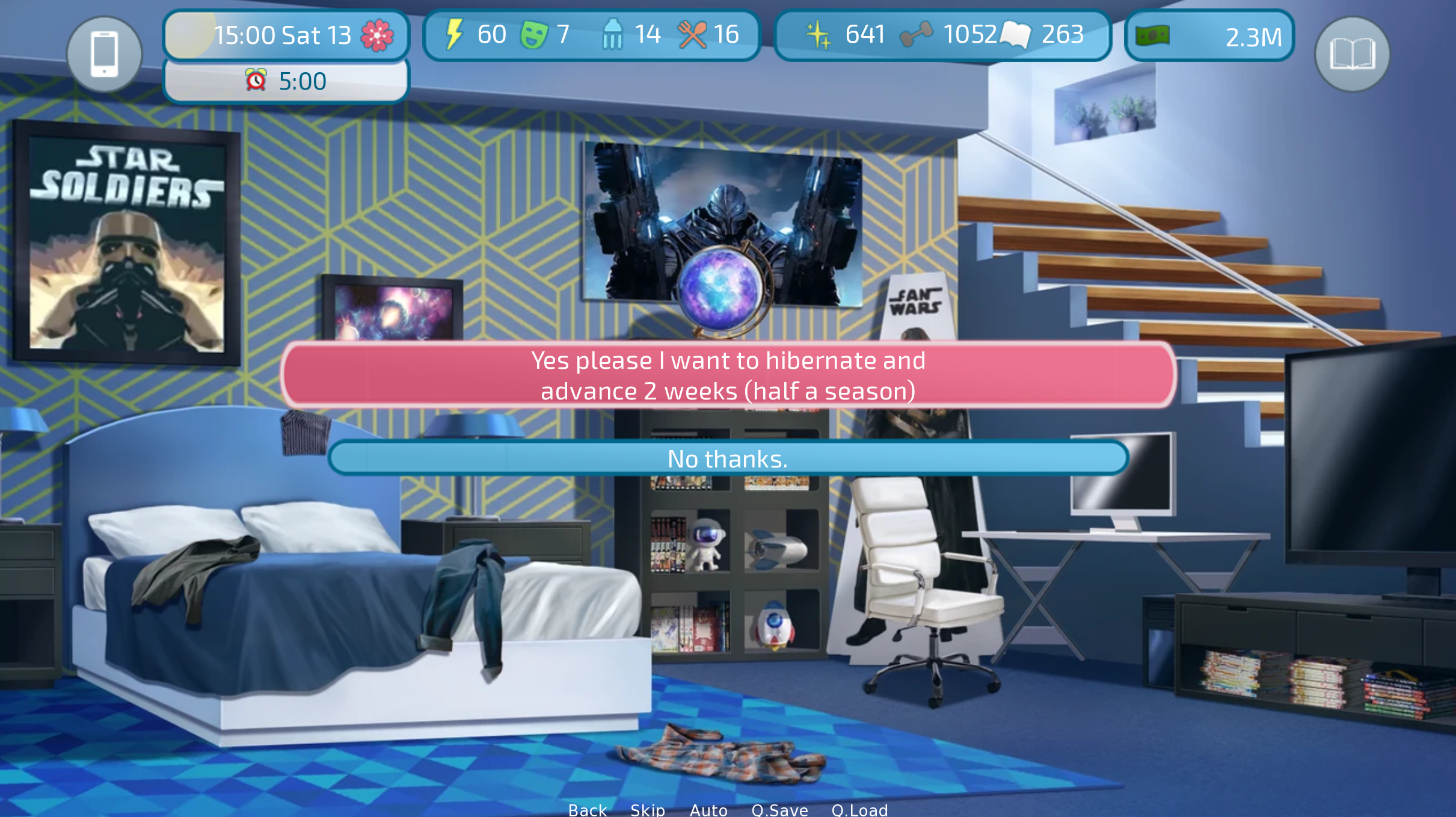 Screenshot 4 for Love & Sex: Second Base - Hibernate - advance time 2 weeks