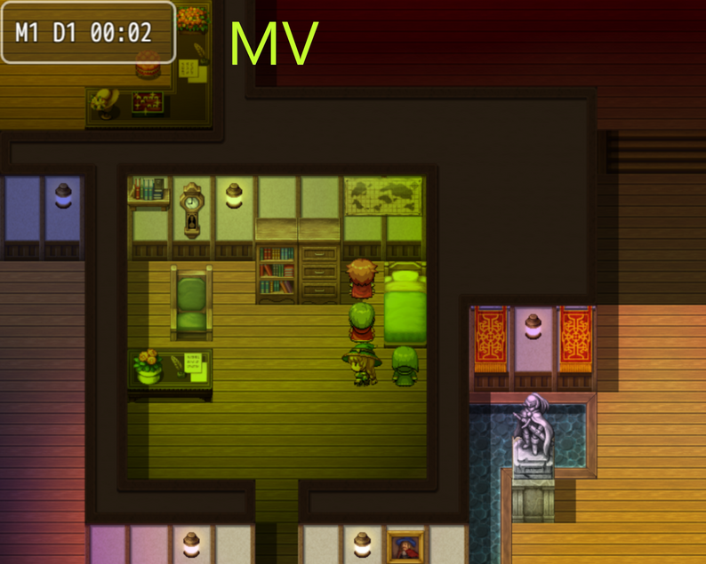RPG Maker MZ MV Plugin - Simple Lighting and Timing System by CFpandaRPG