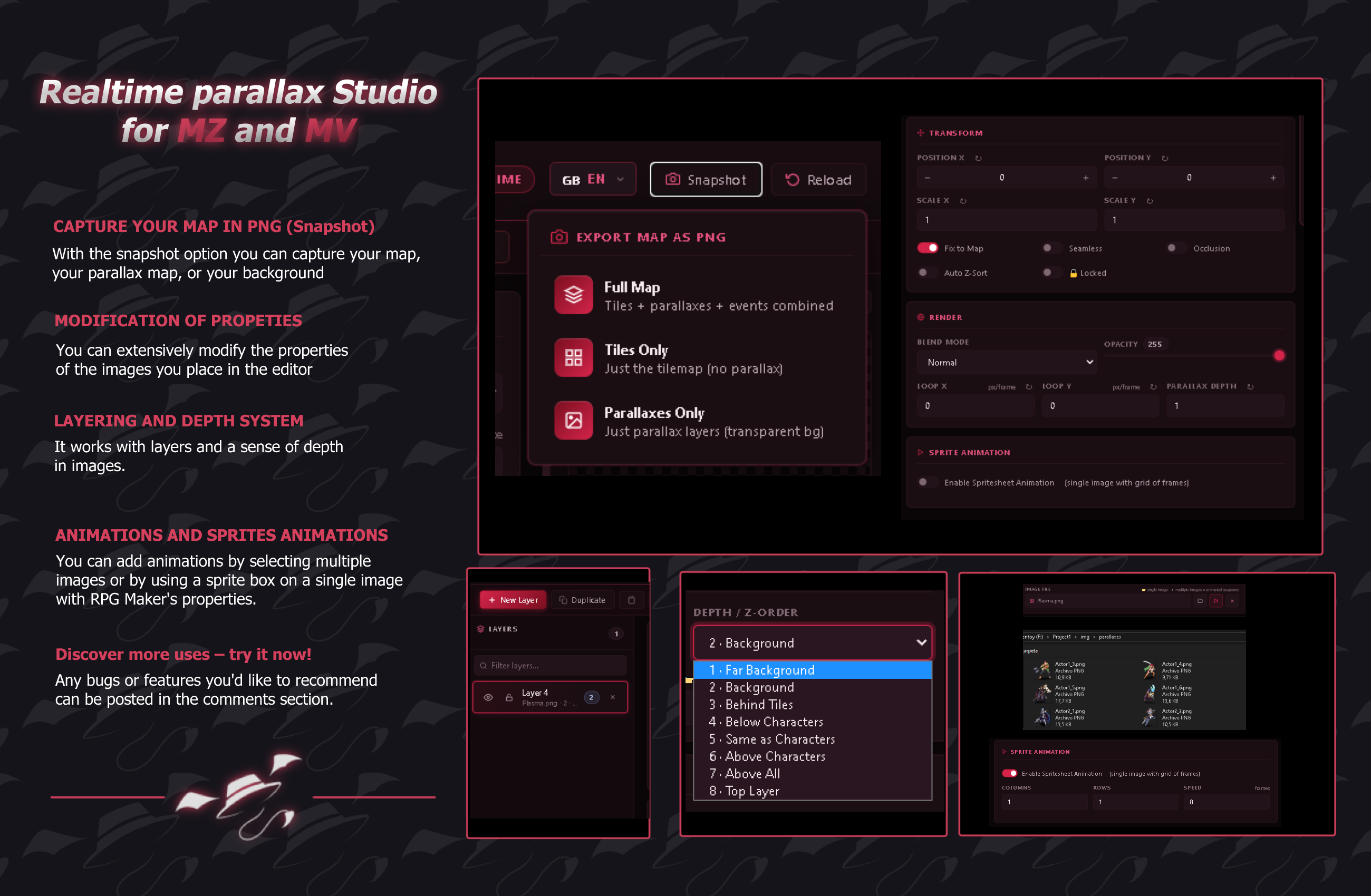 Screenshot 3 for [RPG Maker MZ/MV] Xalvior Realtime Parallax Studio