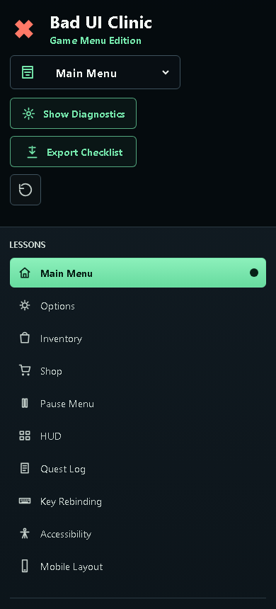 Bad UI Clinic – Fix Common Game Menu Mistakes (Interactive UX Lab) by ...