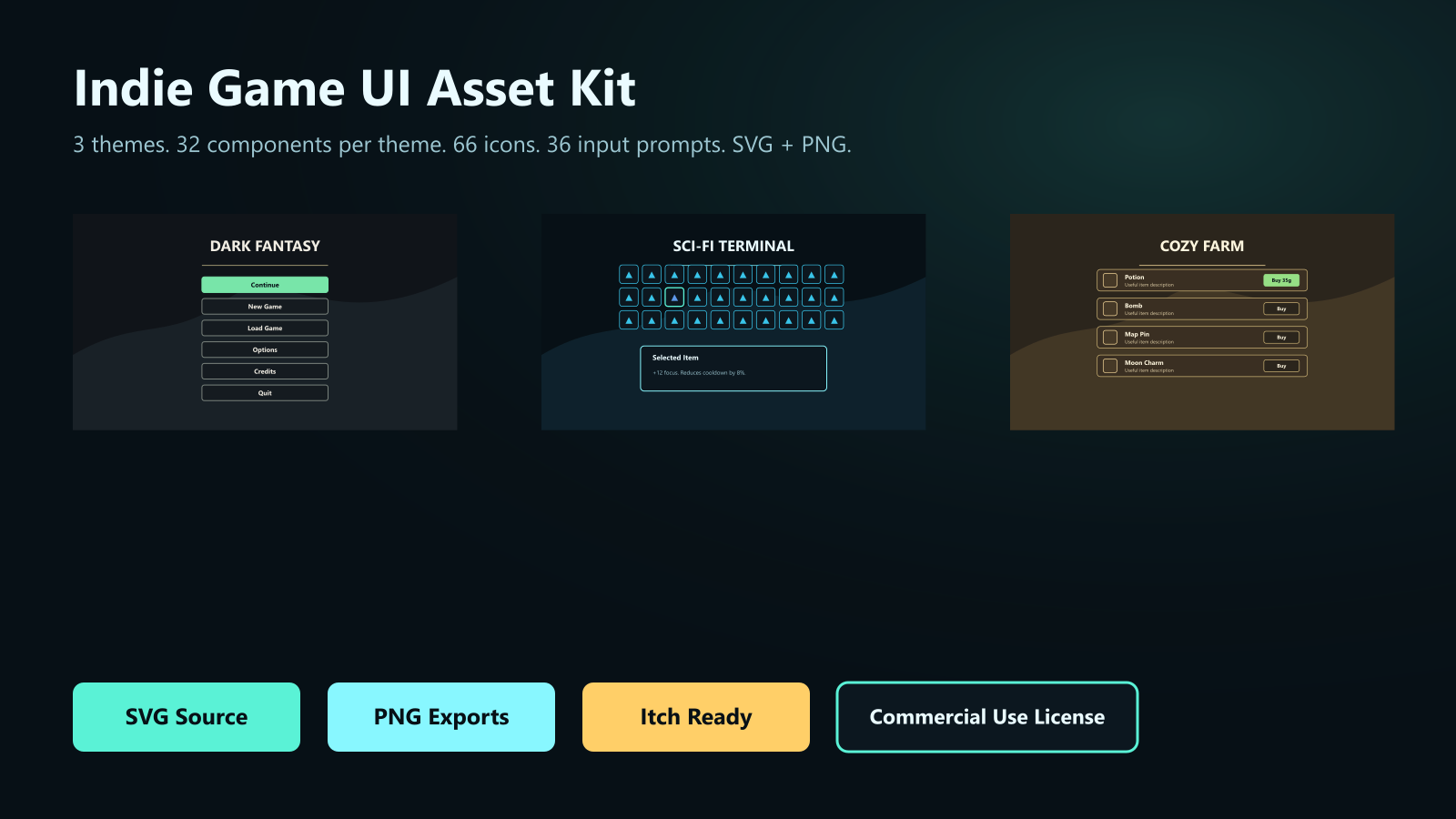 indie Game UI Kit – Menus, HUDs & Interface Systems (3 Themes) by ...