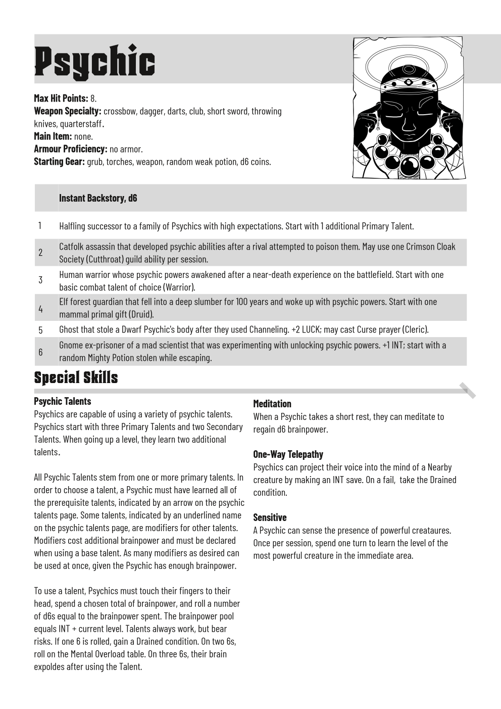 Screenshot 2 for Psychic Class for FLAIL