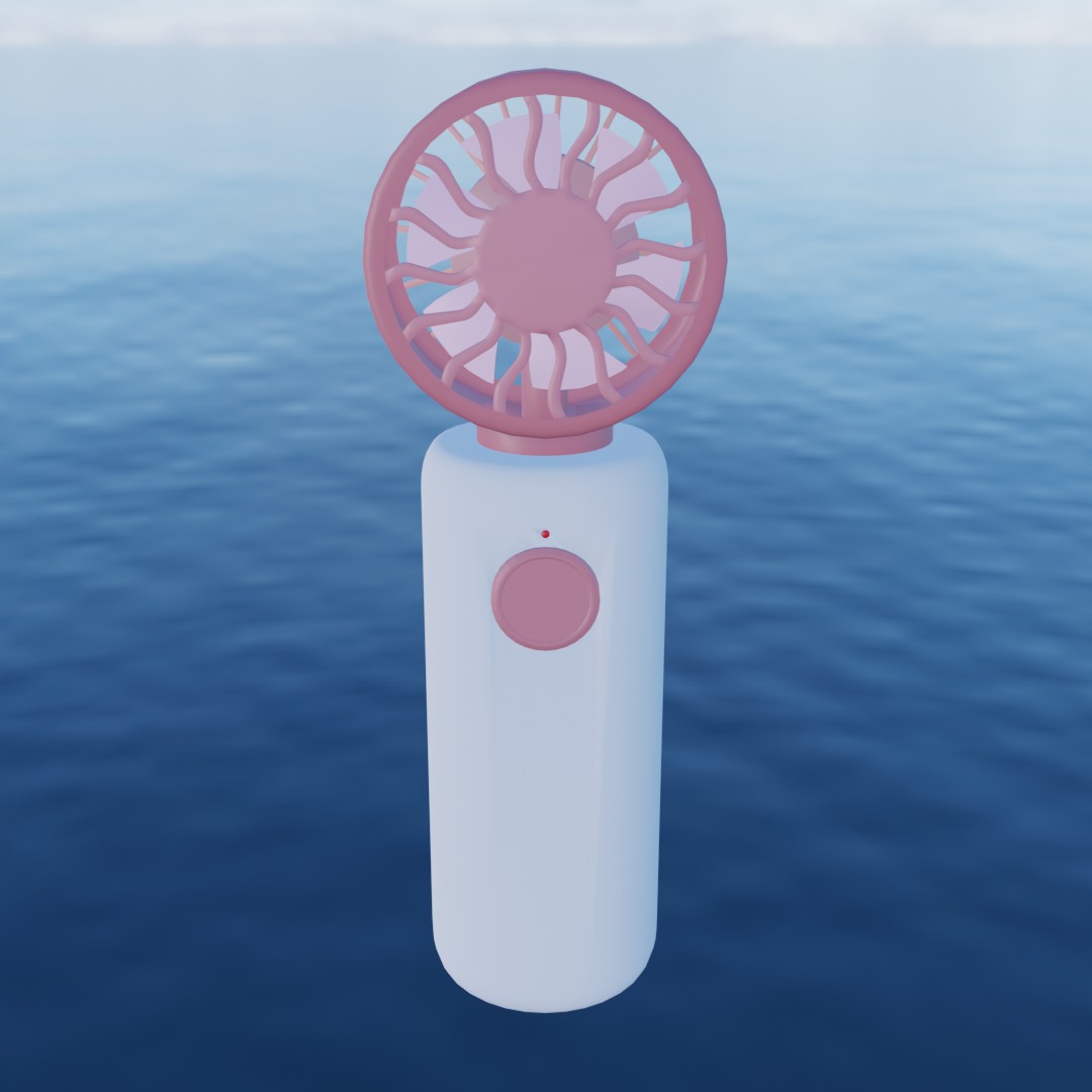 Animated Handheld Mini Fan 3D Game Asset by Rayhan