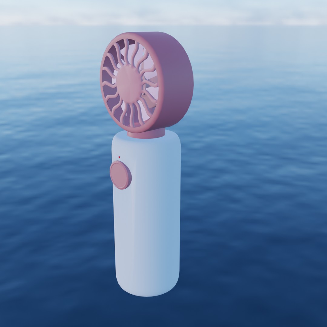 Animated Handheld Mini Fan 3D Game Asset by Rayhan