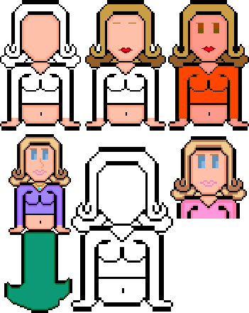 Modular Pixel Character Creator (Female Sprites) by monapdx