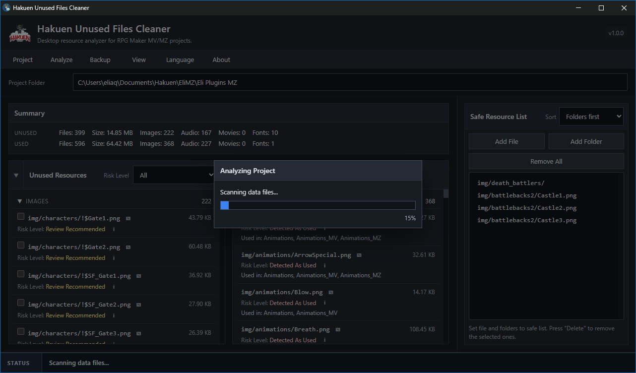Screenshot 3 for Unused File Cleaner for RPG Maker MV/MZ
