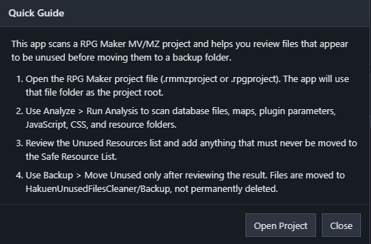 Screenshot 4 for Unused File Cleaner for RPG Maker MV/MZ