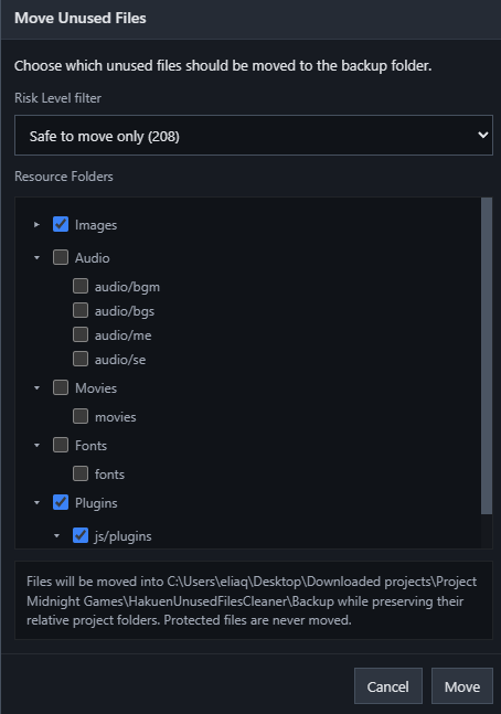 Screenshot 6 for Unused File Cleaner for RPG Maker MV/MZ