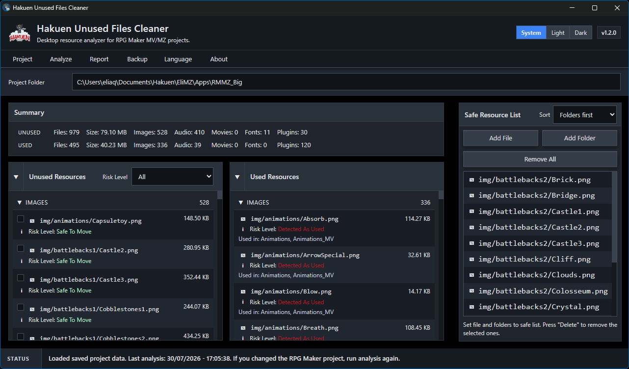 Screenshot 3 for Unused File Cleaner for RPG Maker MV/MZ