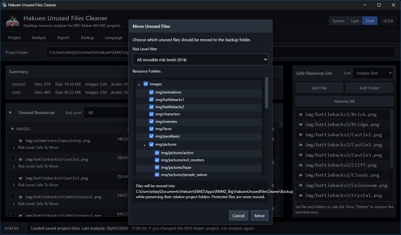 Screenshot 5 for Unused File Cleaner for RPG Maker MV/MZ