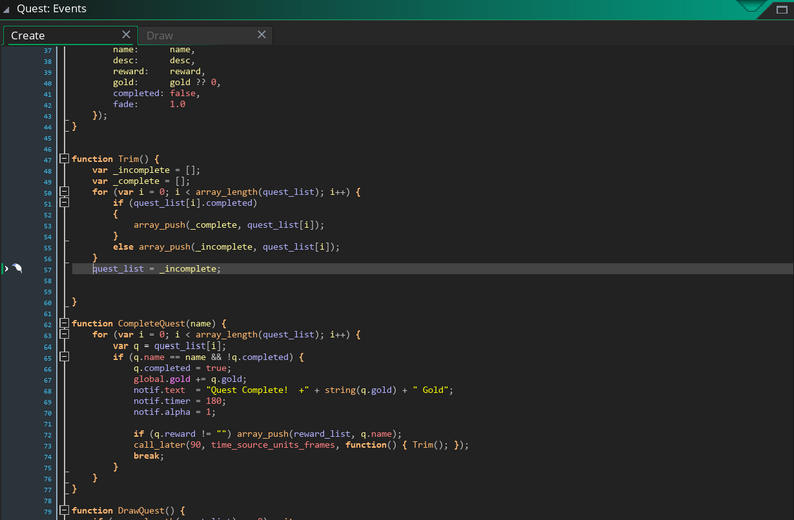 Quest System - GameMaker Source Code by Bukmand