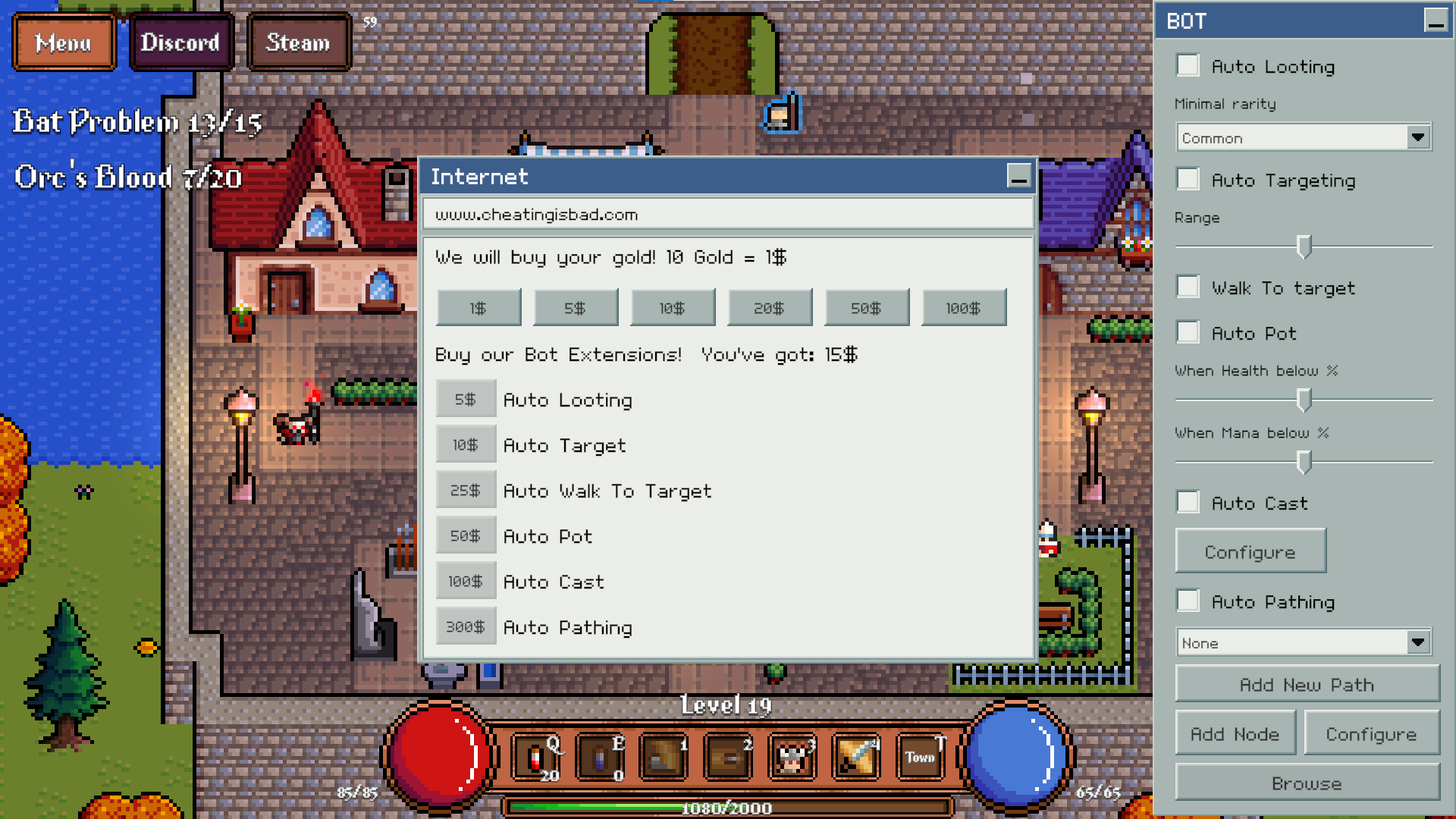 Screenshot 3 for Game About Botting in an MMORPG