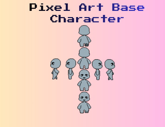 64x64 Pixel Art Base Character + Full Walk Animations by starlines
